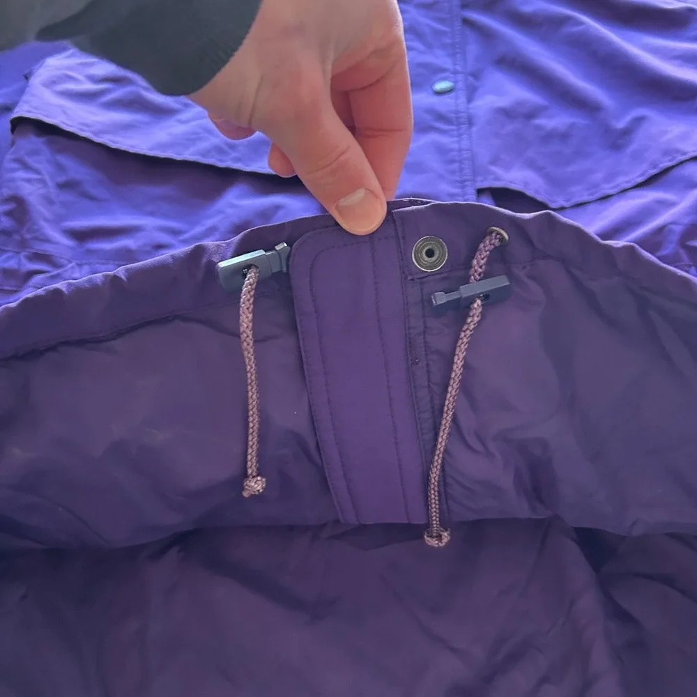 Vintage‎ Eddie Bauer Jacket Women's Small Purple Full Zip Parka Hooded Gore Tex